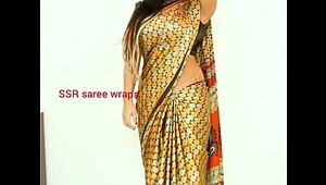 Telugu aunty saree satin saree  sex movie part 1